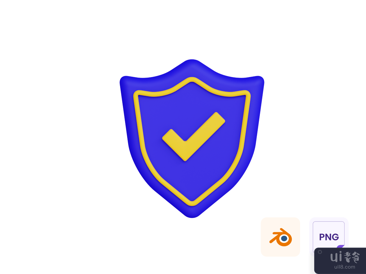 Shield Check 3D Icon