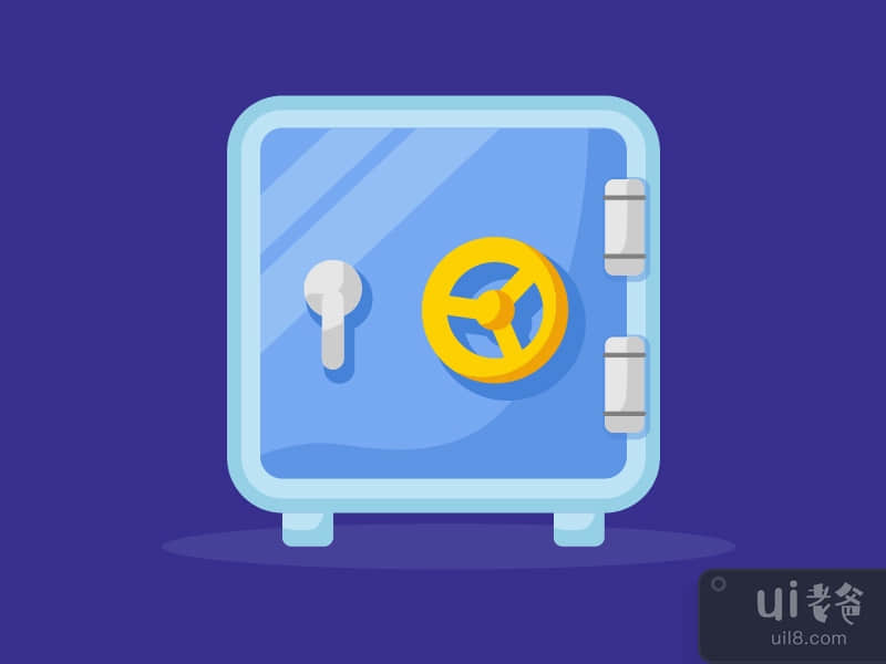 Safe Deposit Box 4 Flat Icon