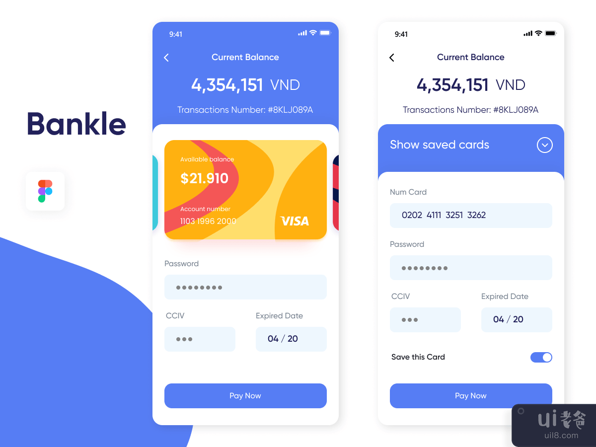 Bankle - Bank UI Concept