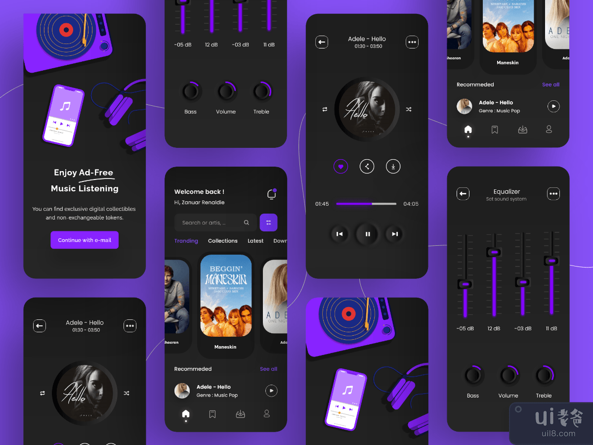 Music Stream App Design