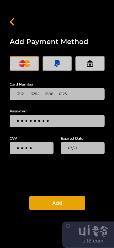 支付屏幕概念暗(Payment screens concept dark)插图