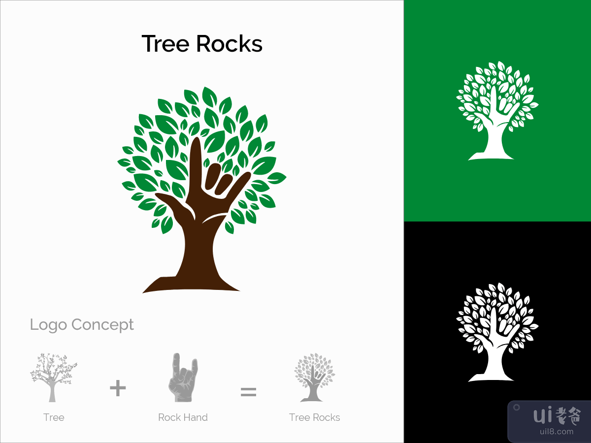 树岩徽标(Tree Rocks Logo)插图