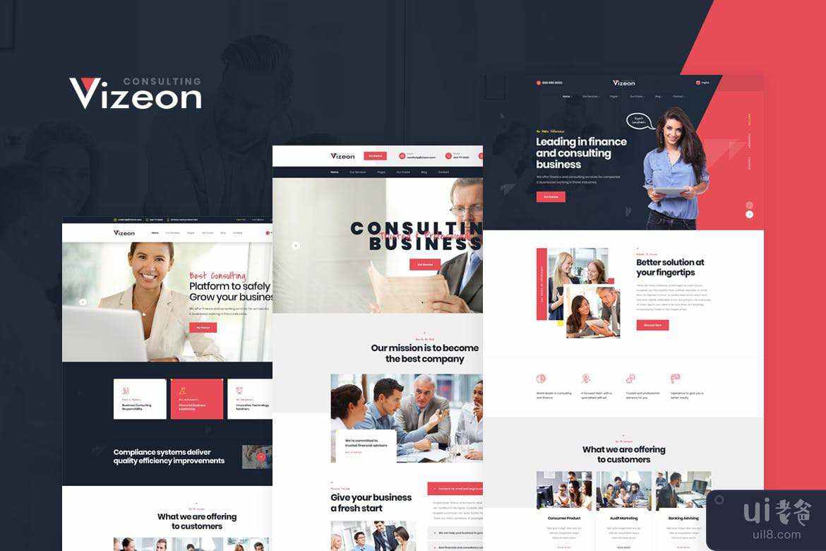 Vizeon - 业务咨询 HTML 模板(Vizeon - Business Consulting HTML Template)插图