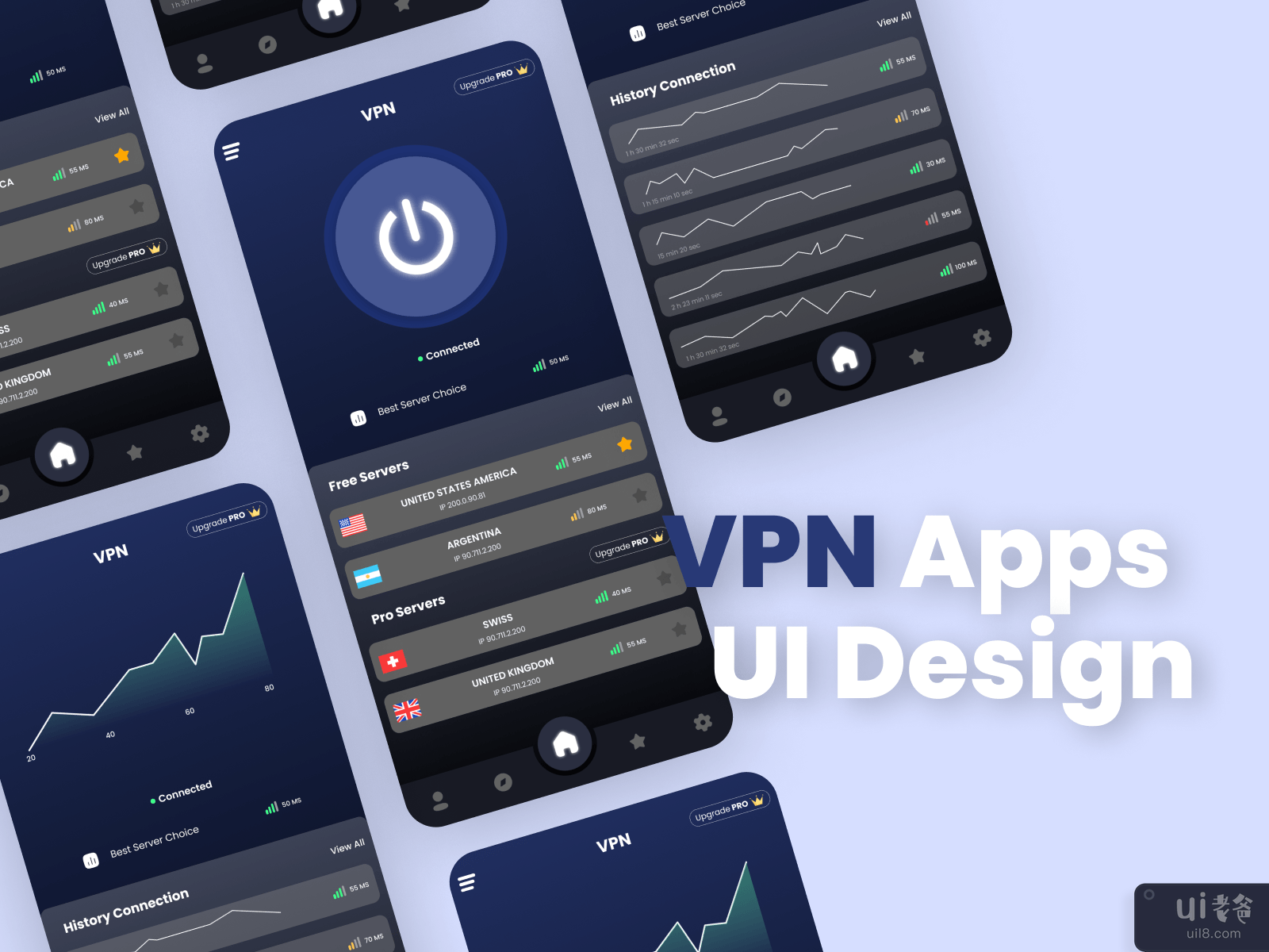 VPN Apps - UI Design Uplabs Challenge