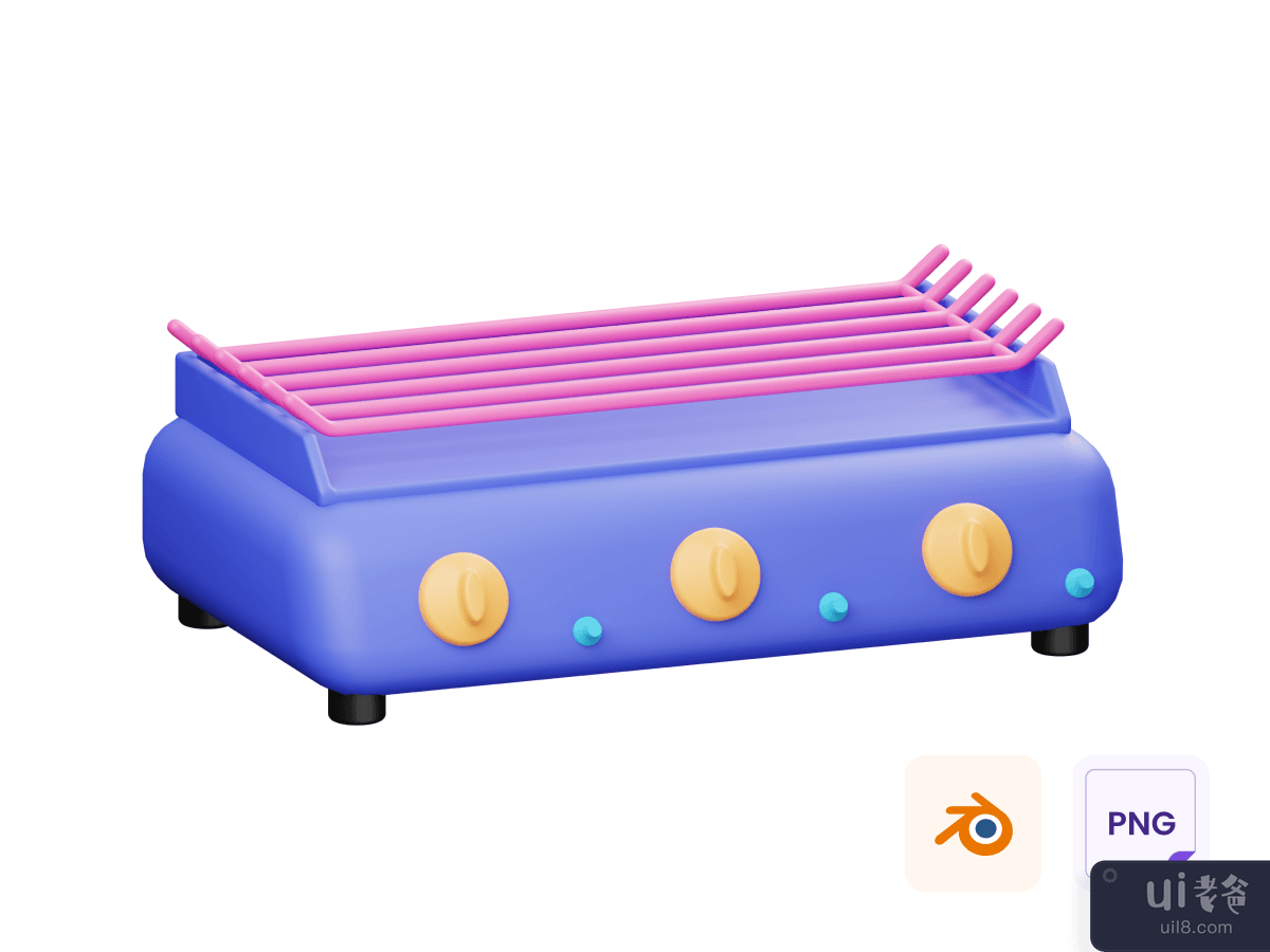 Grill 3D Icon