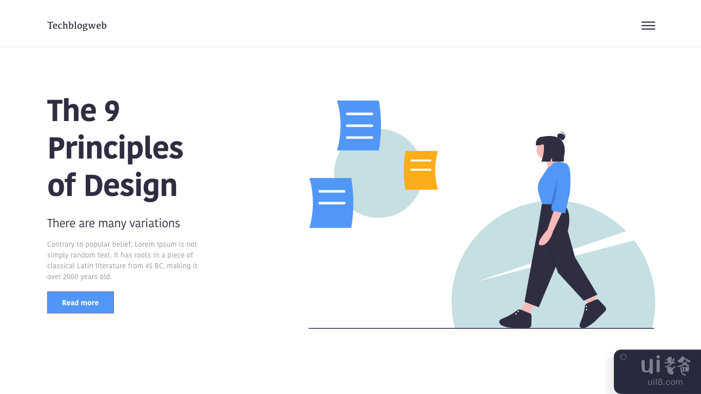 设计机构网站首页(Design agency Website Home page)插图