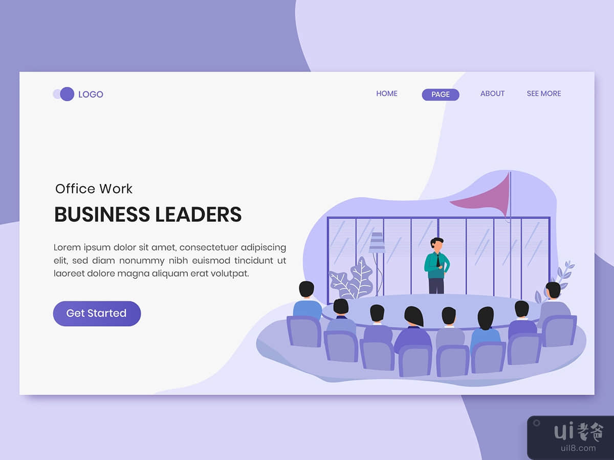 Business Leaders Office Worker Landing Page