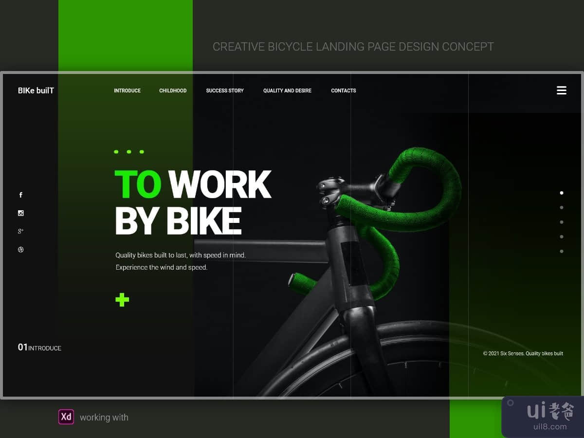 Bicycle landing page design concept 🚲