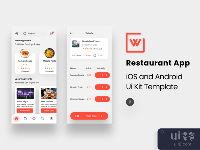 餐厅预订应用程序(Restaurant Booking App)插图