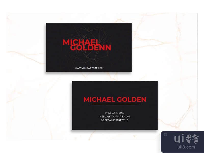 Business Card Black Template