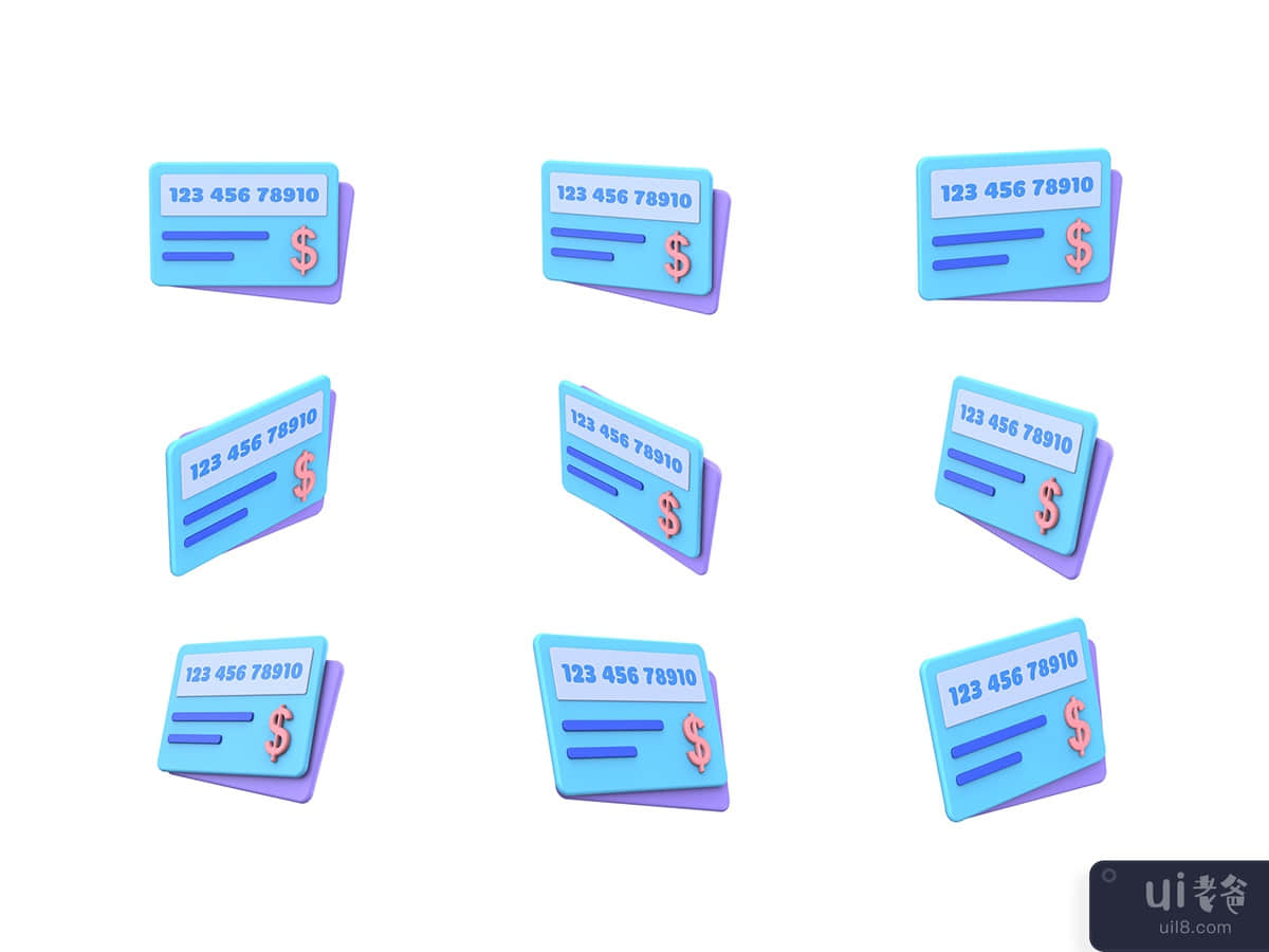 Refill Card 3D icon