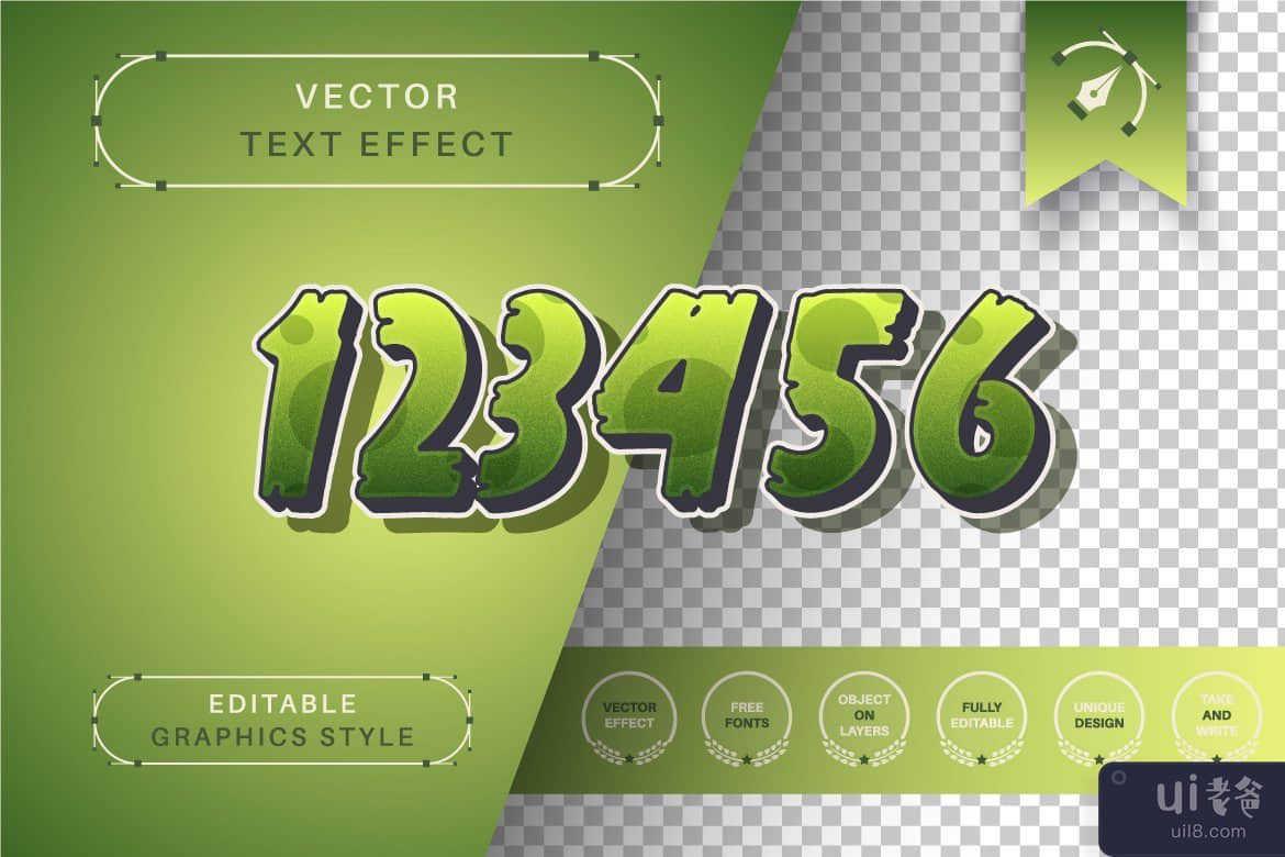 恐怖纹理 - 可编辑的文本效果，字体样式(Horror Texture - Editable Text Effect, Font Style)插图