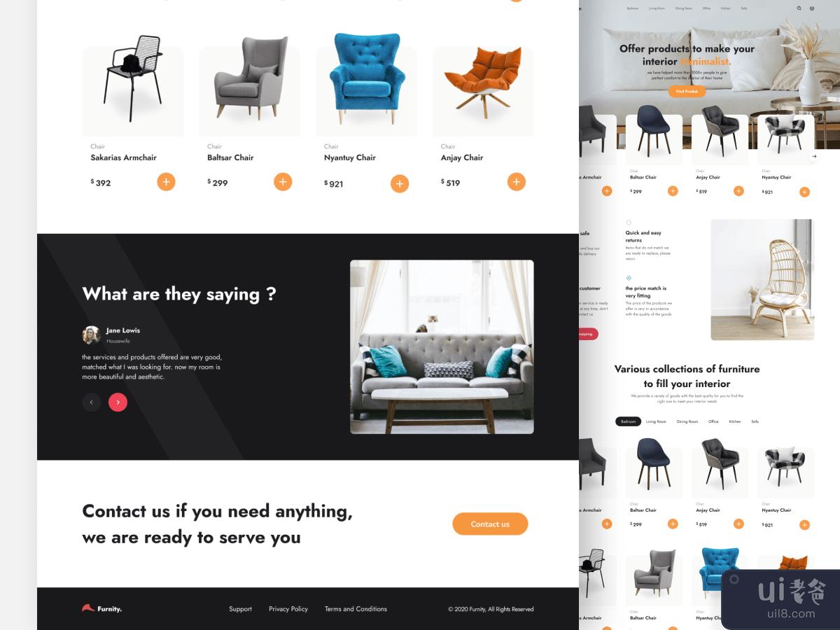 Furnity - 网站模板家具(Furnity - Website Template Furniture)插图1