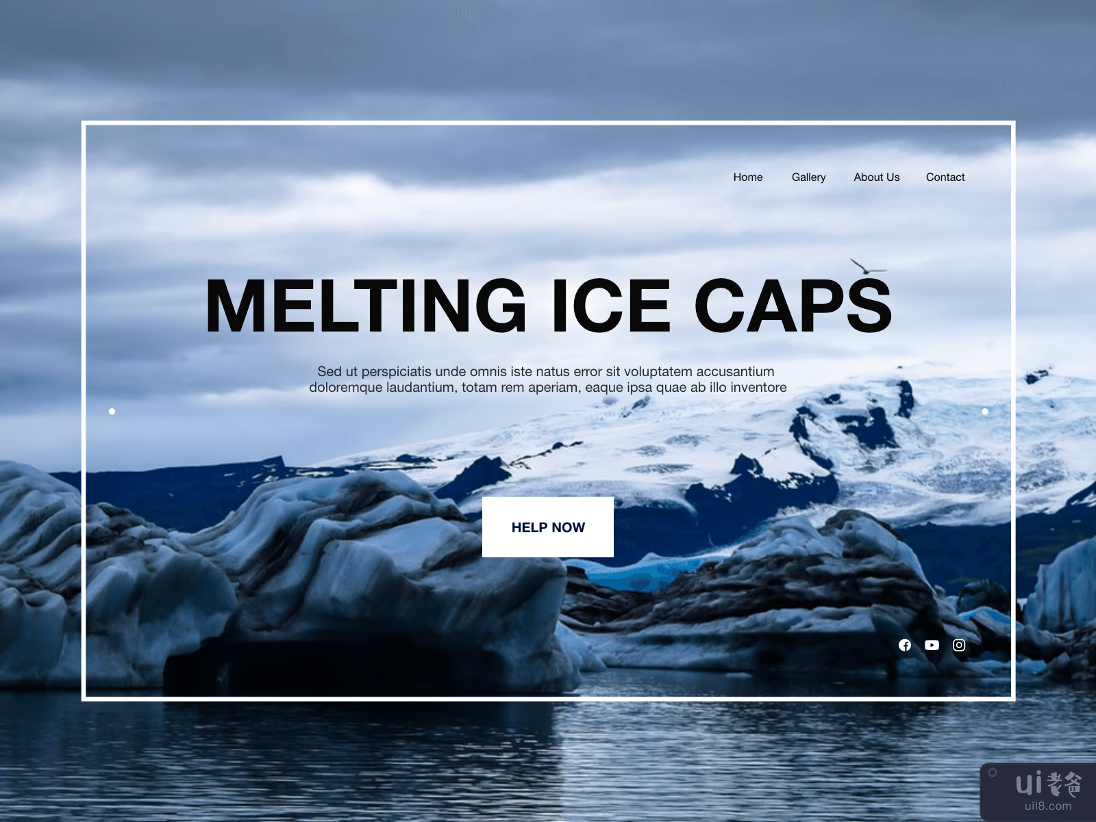 Website Header Melting Ice Caps