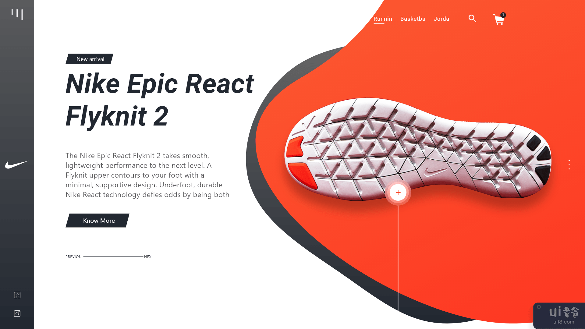耐克 Epic React Flyknit 2(Nike Epic React Flyknit 2)插图