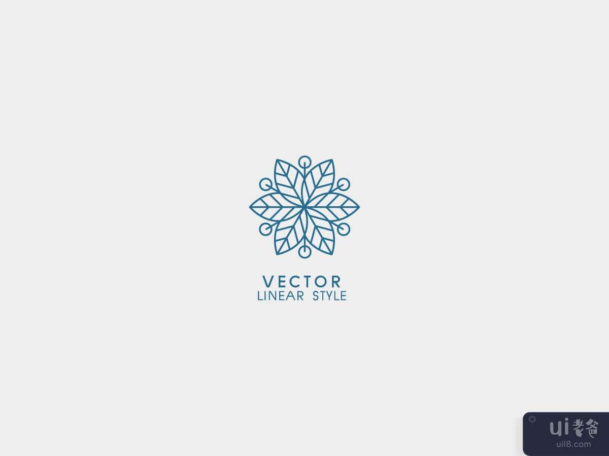 Vector linear style logo design