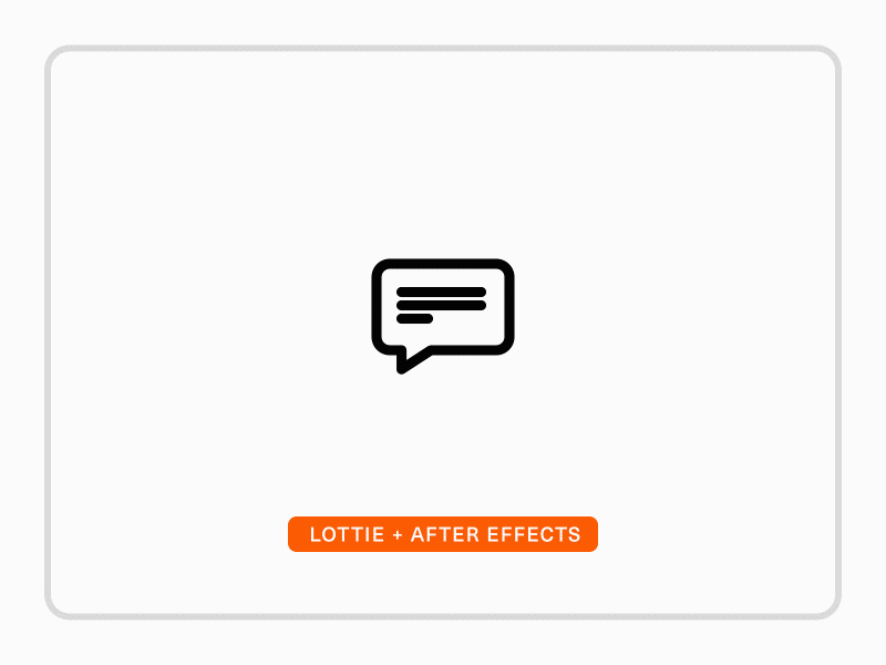 Message icon animated AE + Lottie