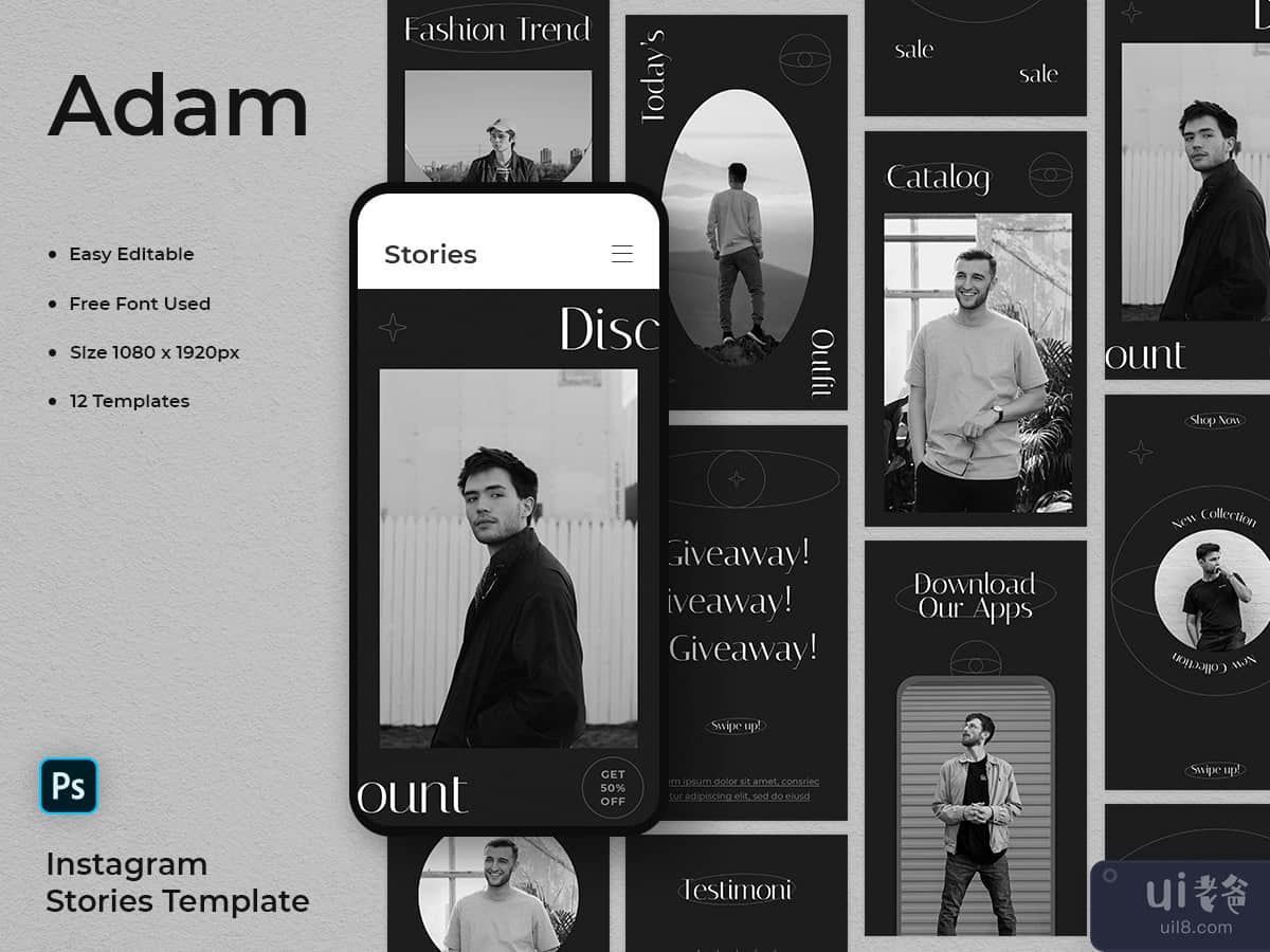 Adam - Fashion Instagram Stories Template