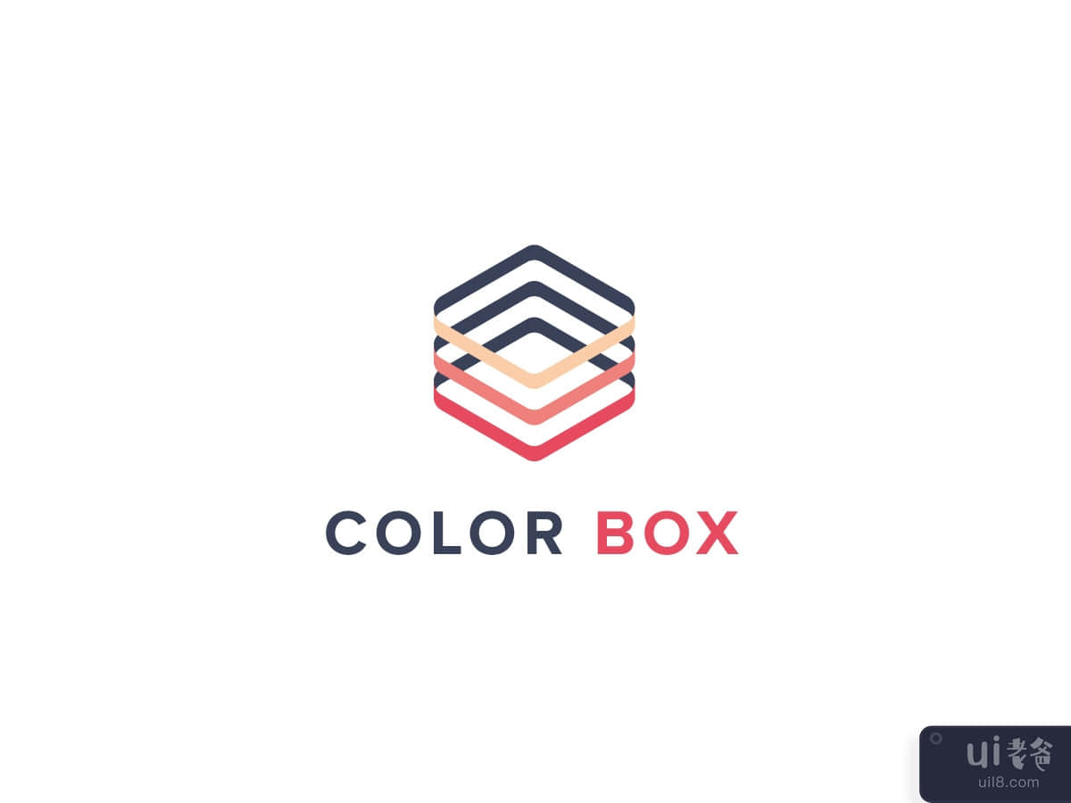 Color Box Vector Logo Design Template