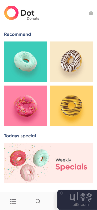 甜甜圈app ui交互动画(Donut app ui interaction animation)插图