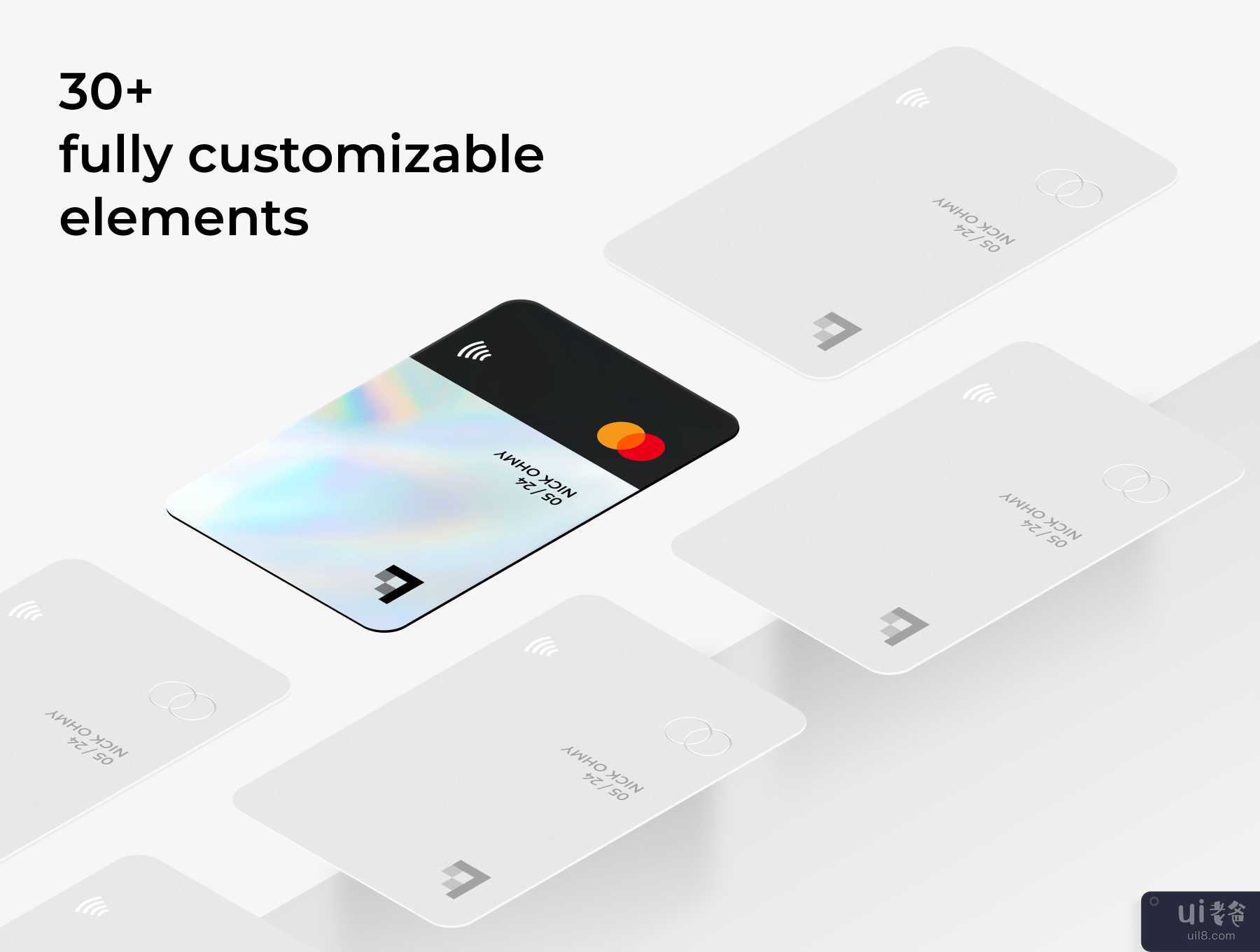 Figma 光面银行卡套件(Glossy Bank Card Kit for Figma)插图5