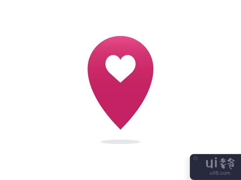 Love location place logo vector