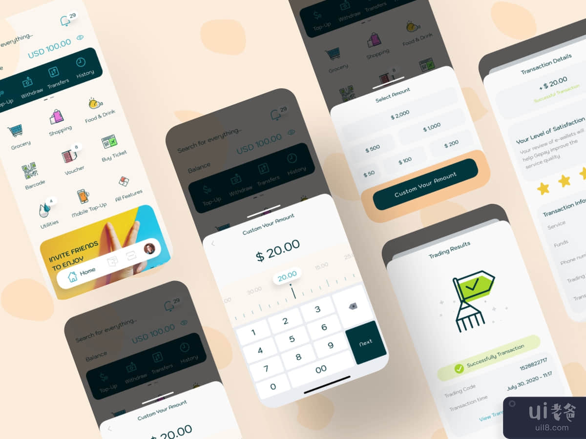 Top-Up Digital Wallet Mobile UI Kit