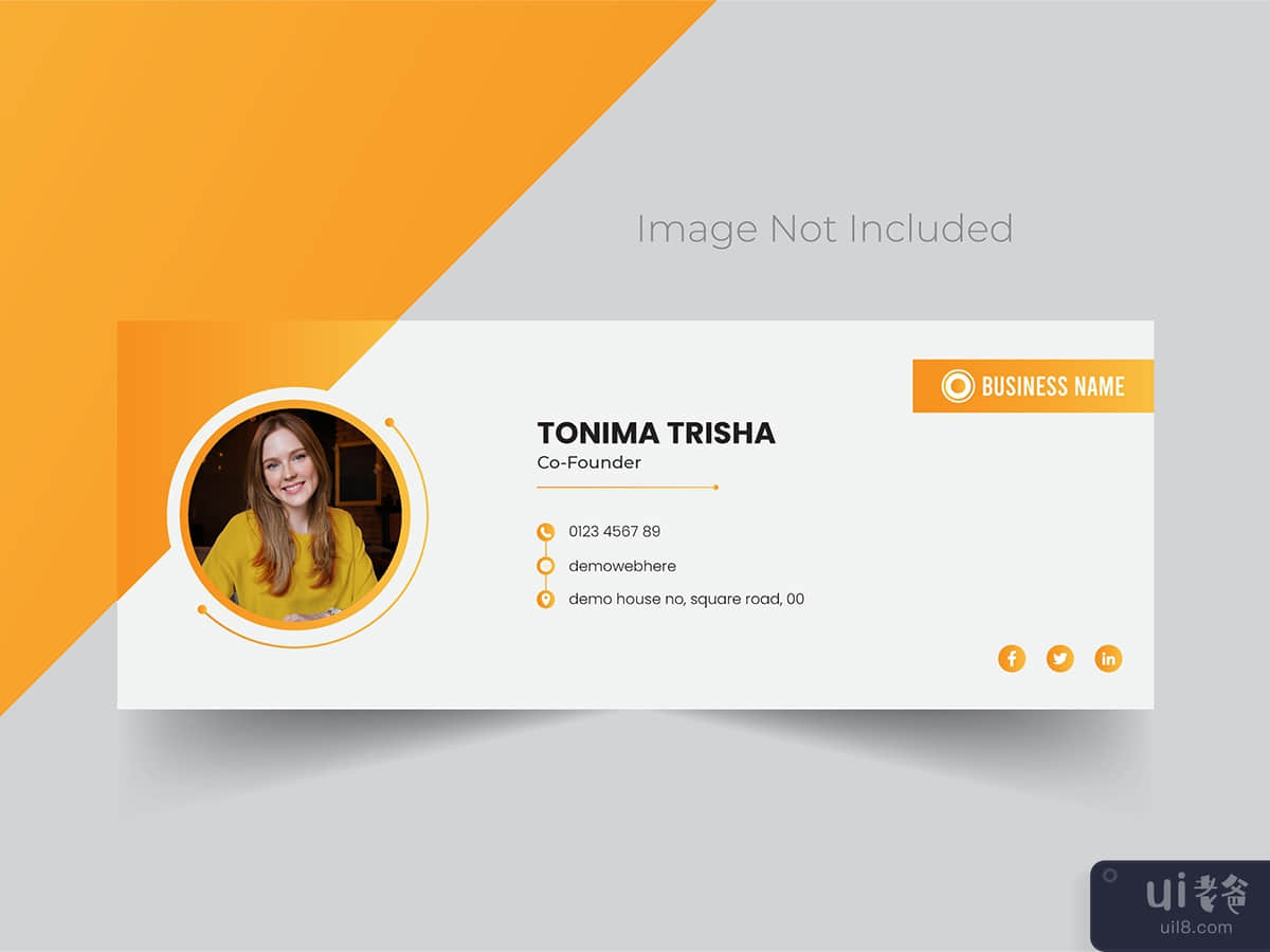 Email signature template or Email footer