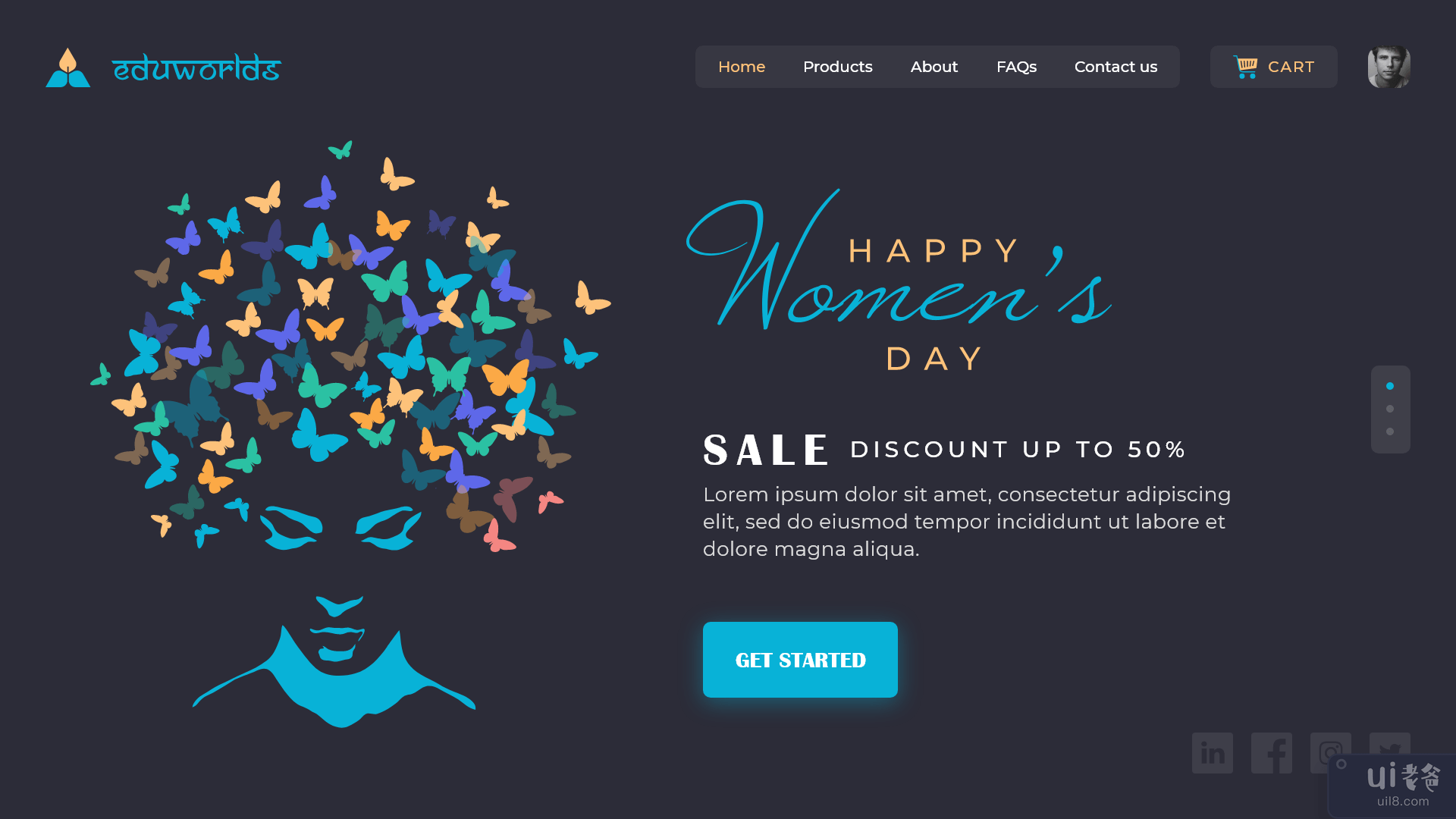 妇女节特卖登陆页面(Women's Day Sale Landing Page)插图