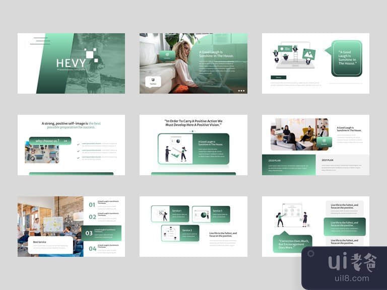 Hevy - PowerPoint演示模板(Hevy - Powerpoint Presentation Template)插图1