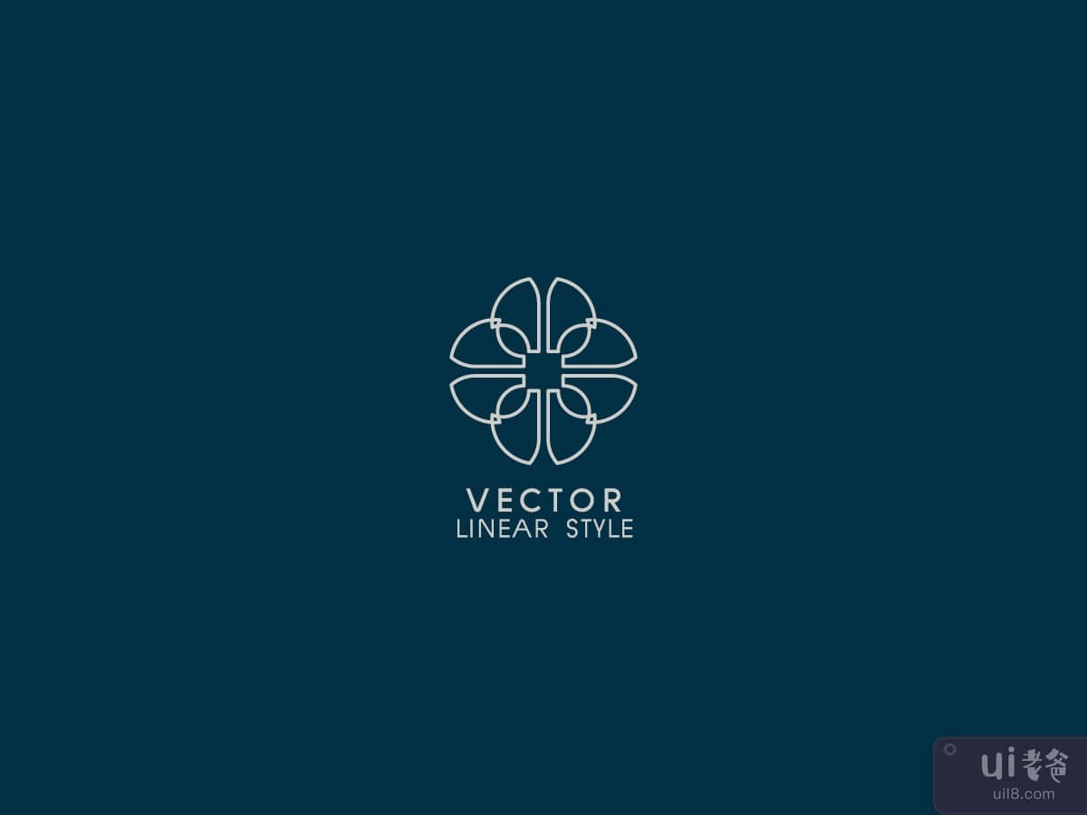 Vector linear style logo design