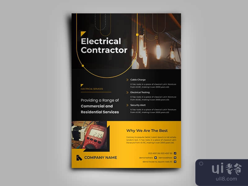 Corporate Electrical Flyer Design Template