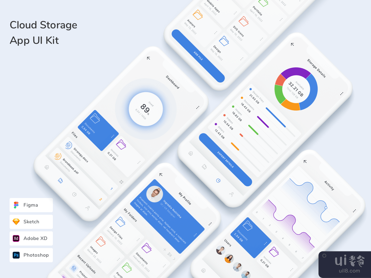 Cloud Storage App UI Kit
