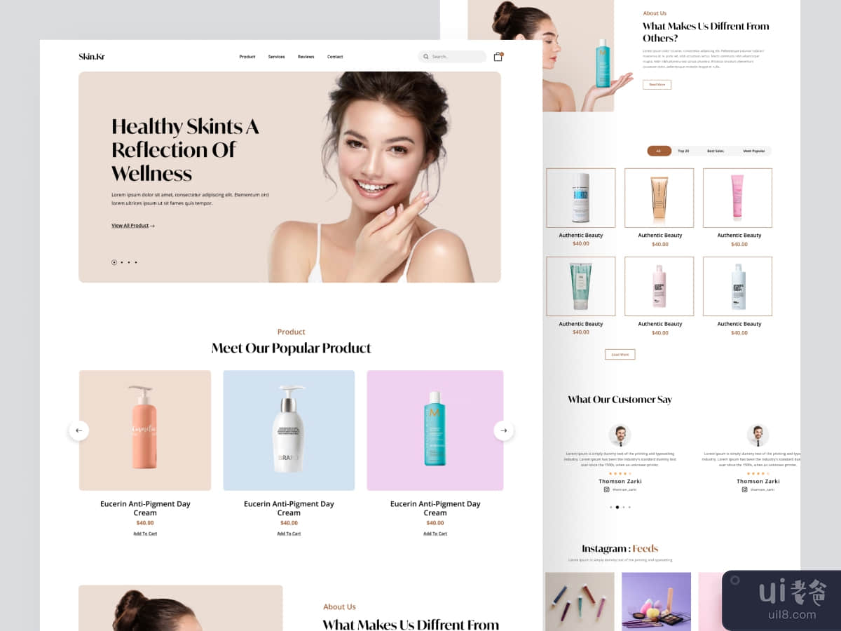 eCommerce Cosmetic Web design