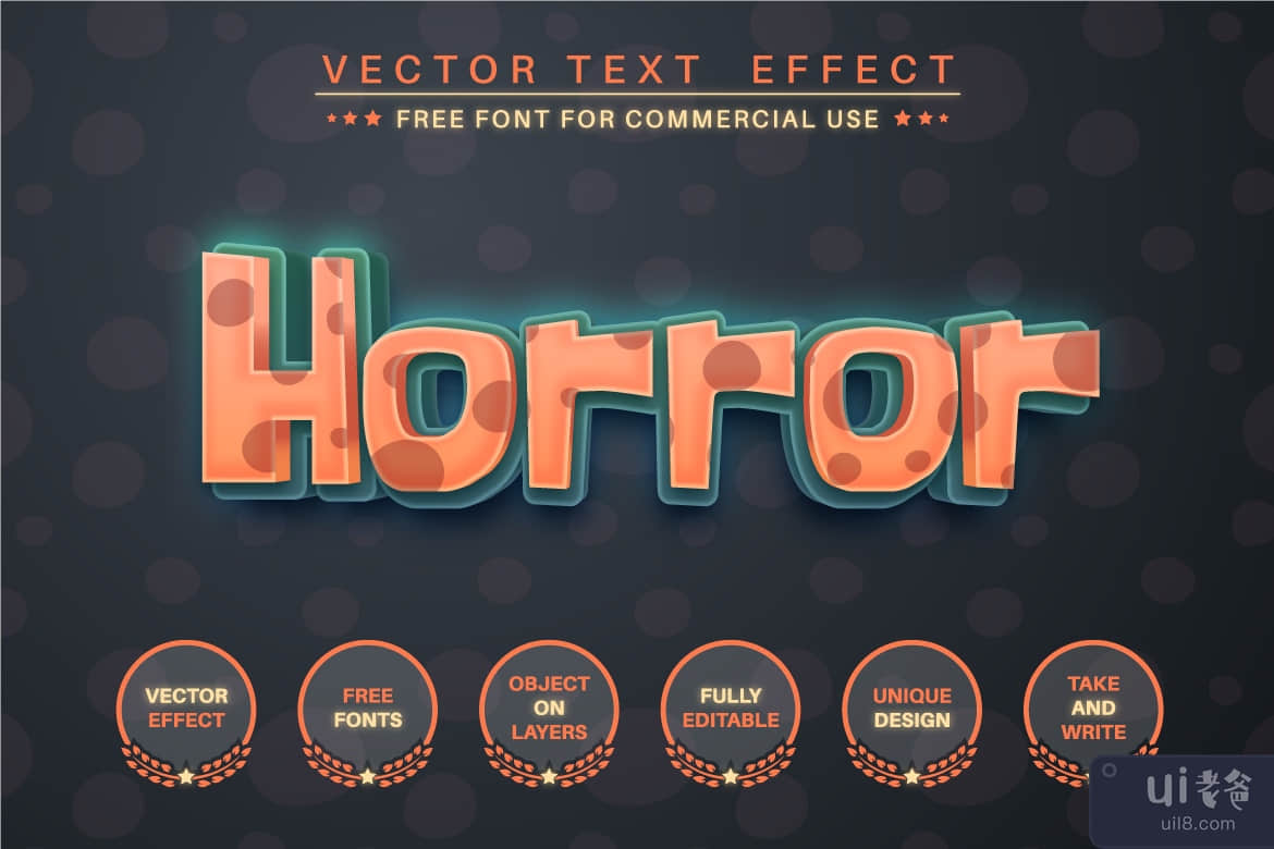 万圣节怪物 - 编辑文本效果、字体样式(Halloween Monster - edit text effect, font style)插图3