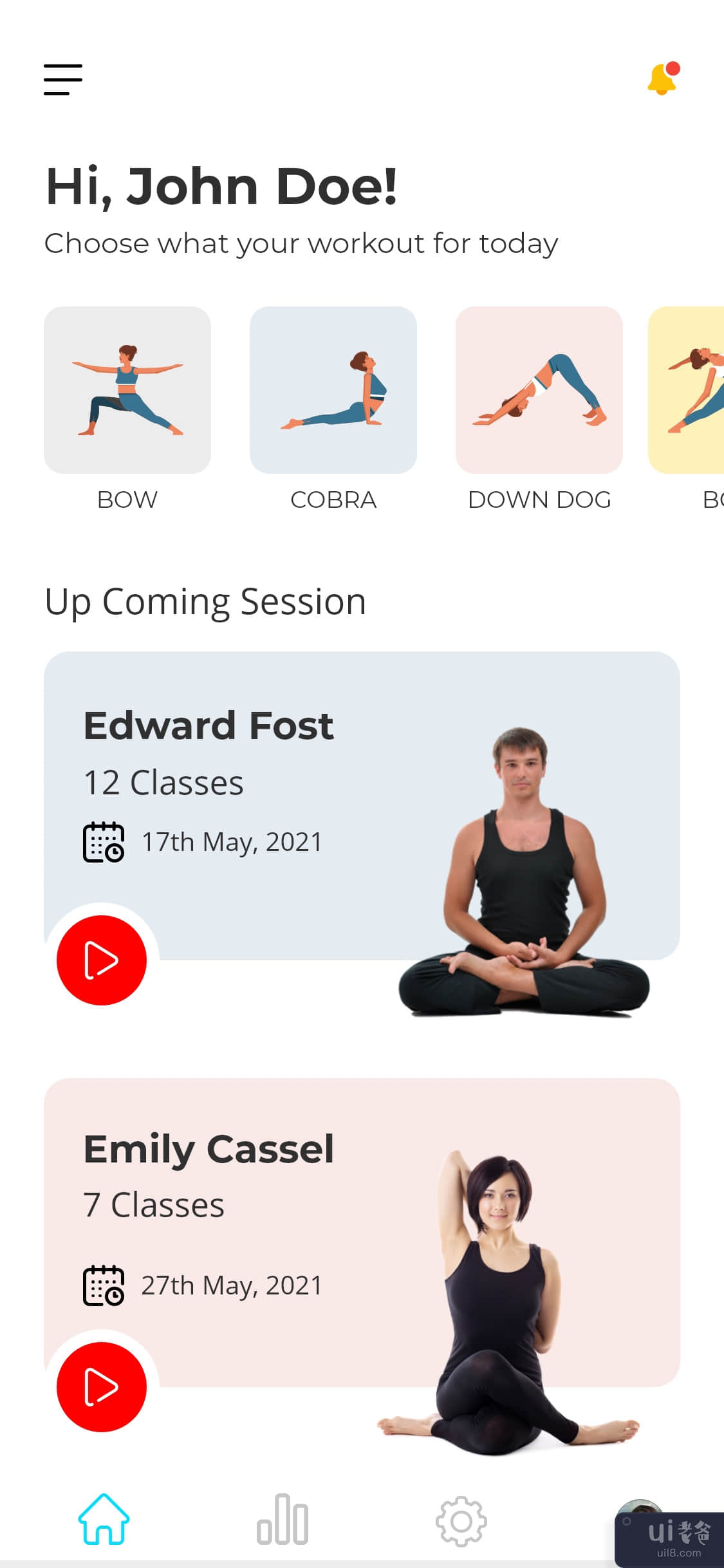 瑜伽应用程序用户界面设计(Yoga App UI Design)插图2