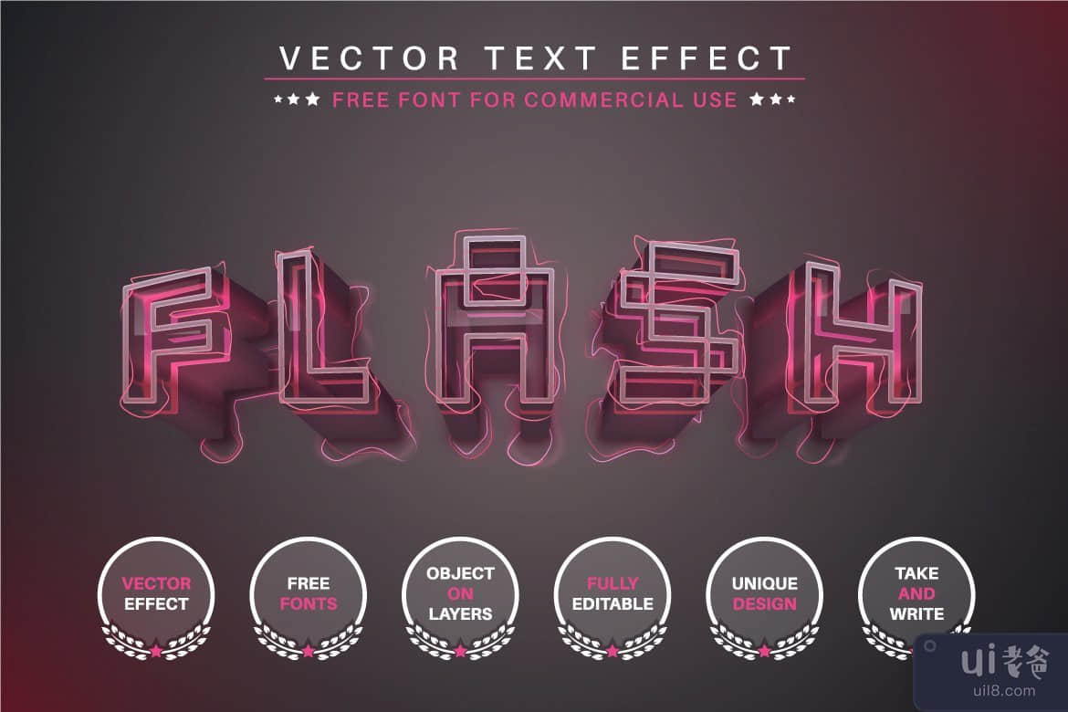 Pixel Heart - 可编辑的文字效果，字体样式(Pixel Heart - Editable Text Effect, Font Style)插图3