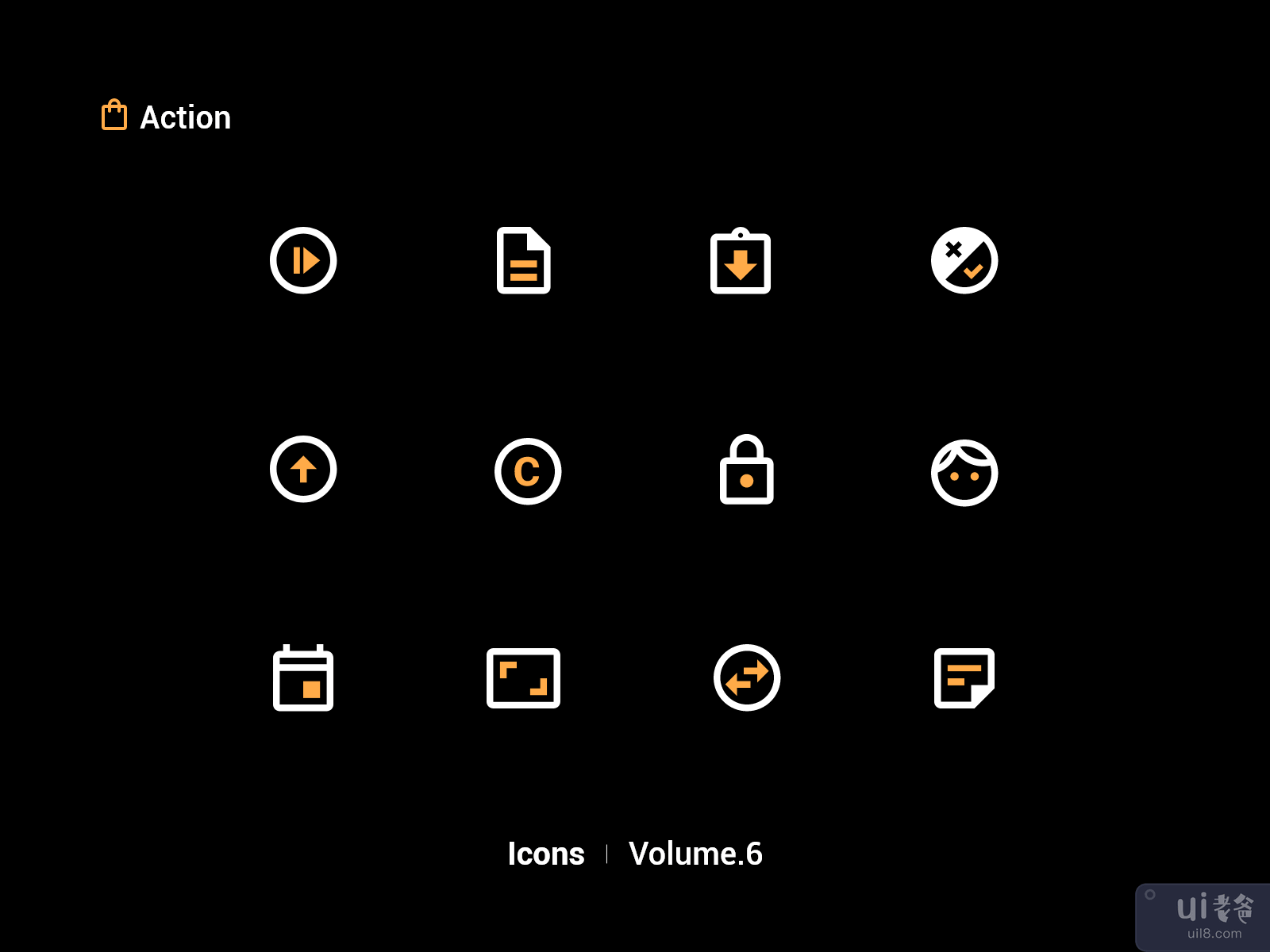 动作图标 Vol.6(Action Icons Vol.6)插图
