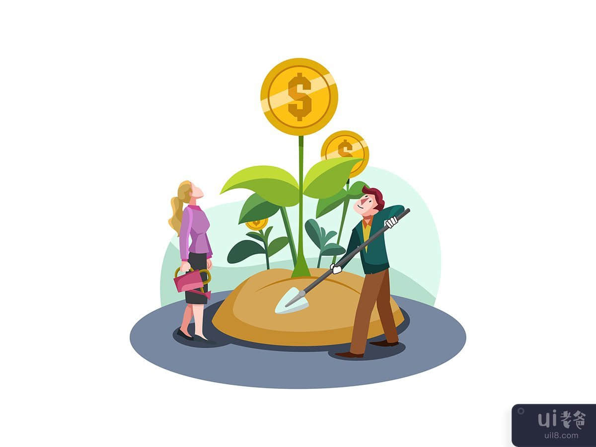 Business Investment Vector Illustration concept. 