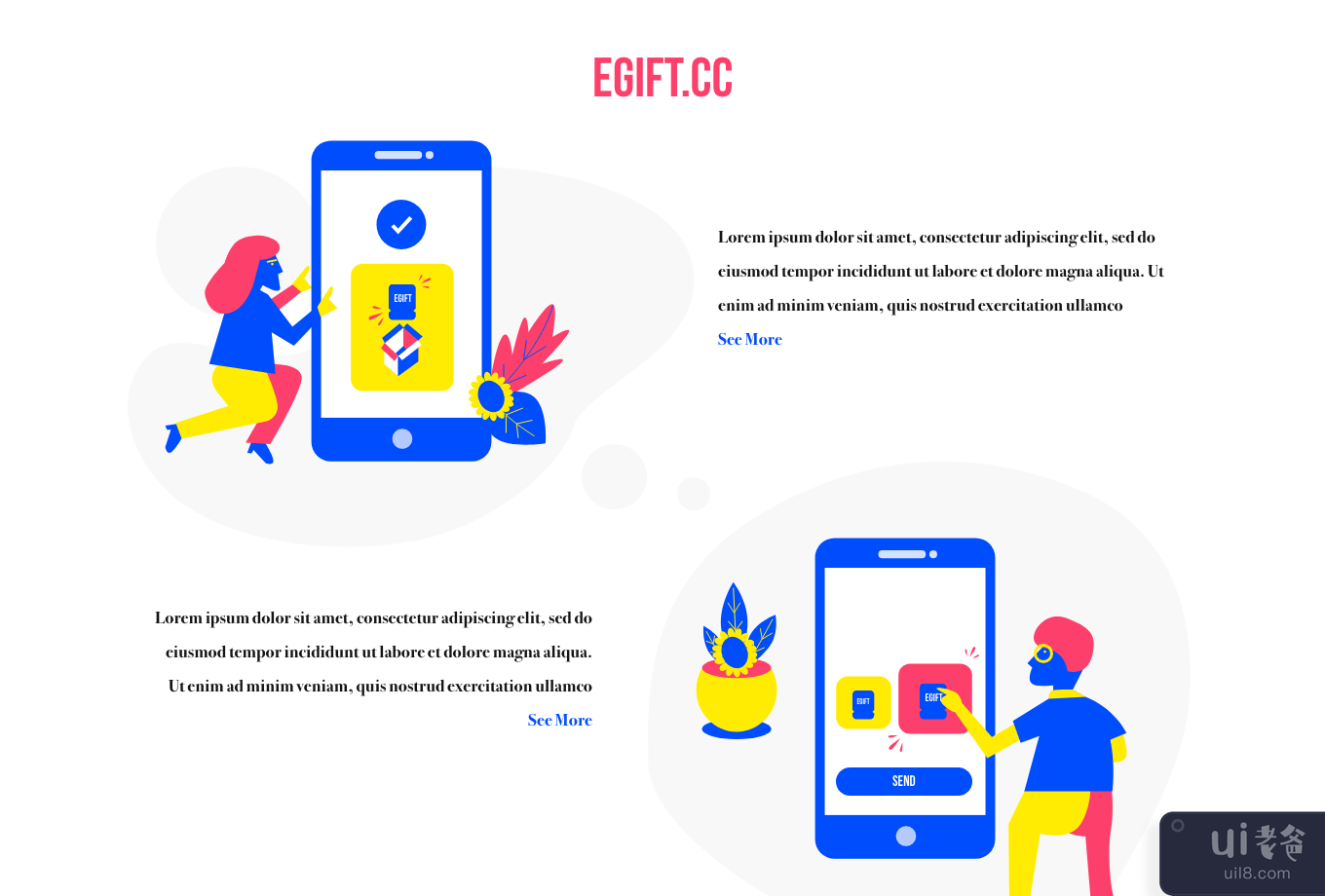 Egift.CC 网站应用程序 UI 概念(Egift.CC Website App UI Concept)插图