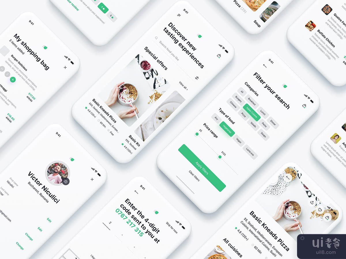 Hngry 送餐 UI 套件(Hngry Food Delivery UI Kit)插图