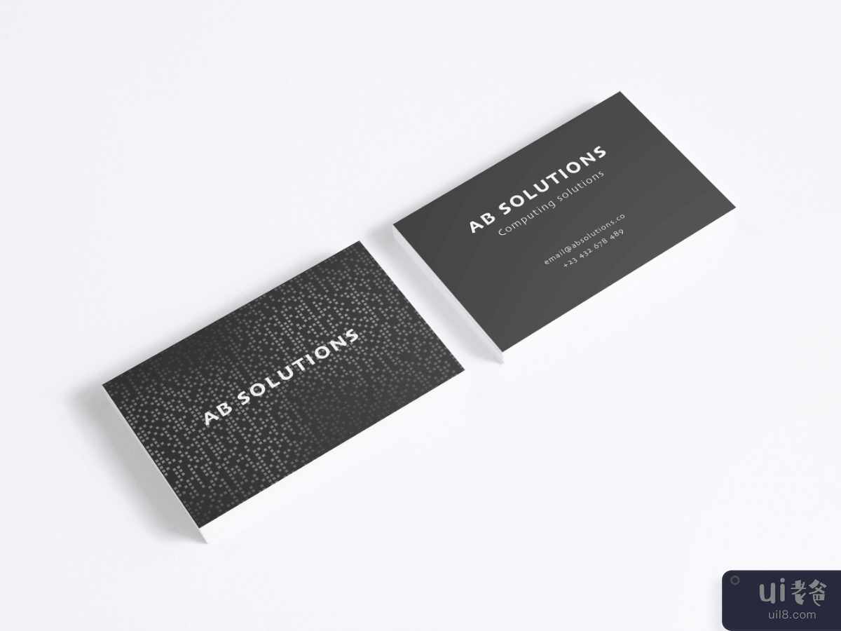 IT Solutions Business Card Design