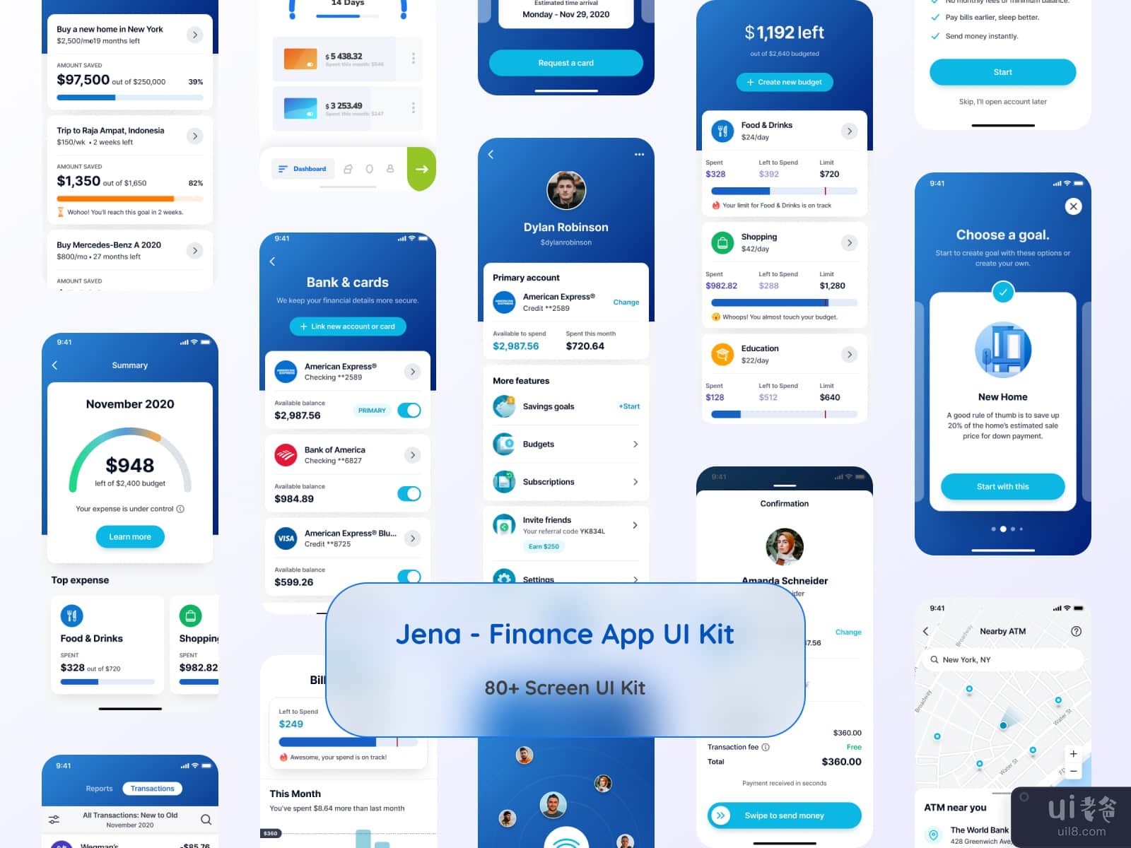 Jena - Finance App UI Kit