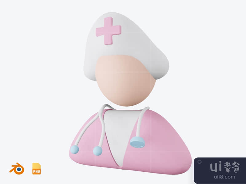Nurse - 3D Medical Health icon pack