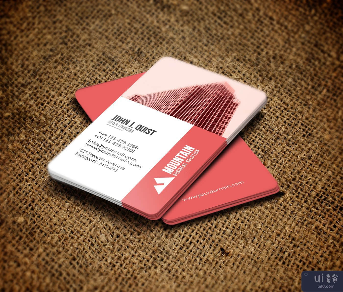 现代名片模板(Modern Business Card Template)插图2