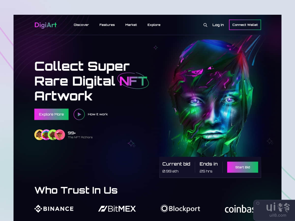Digital Artwork NFT Marketplace Website