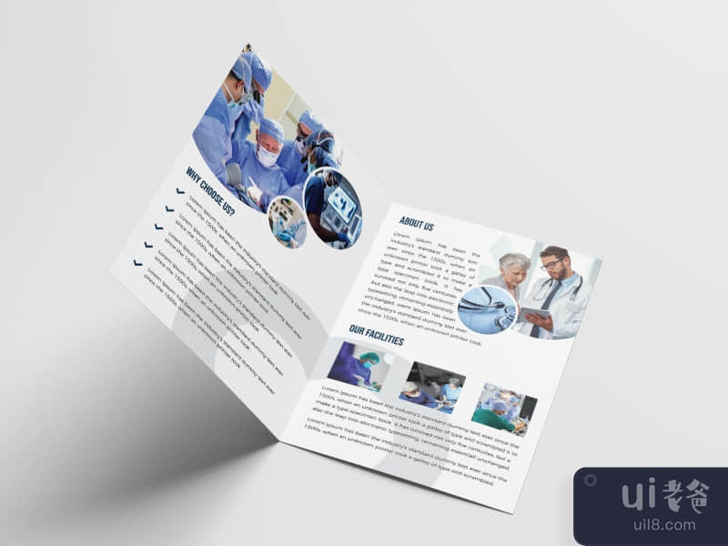 Medical Service Bifold Brochure Template