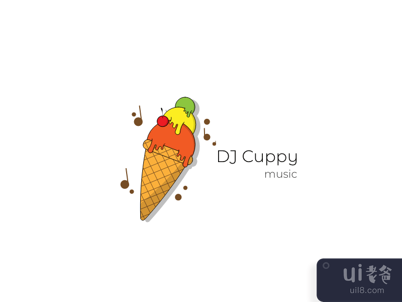 冰淇淋标志概念(Ice-cream logo concept)插图