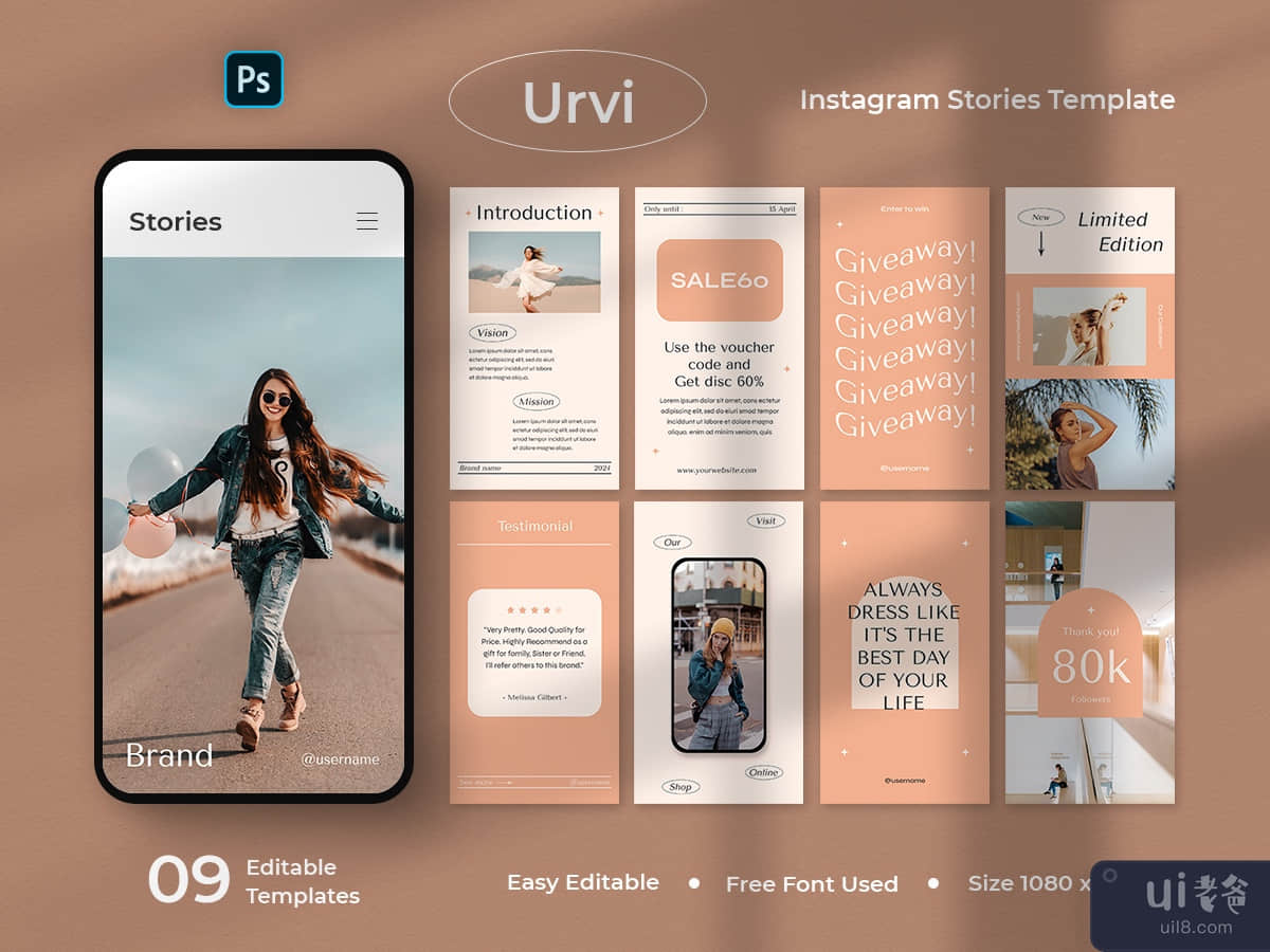 Urvi - Fashion Instagram Stories Template