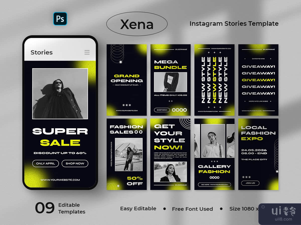Xena - Fashion Instagram Stories Template